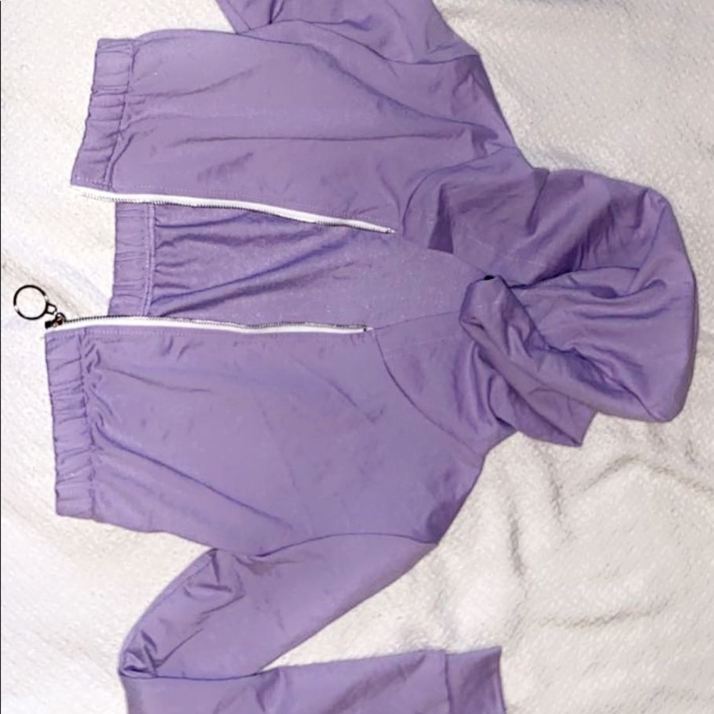 Cropped Zip Up Hoodie